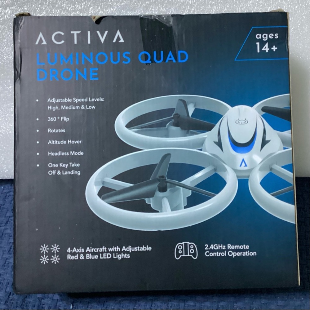 Brand New  Activa Luminous Quad Drone Gyroscope System & Adjustable Speed